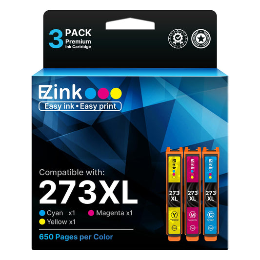 E-Z Ink (TM) Remanufactured Ink Cartridge Replacement for Epson 273XL 273 T273XL to use with XP-520 XP-820 XP-810 XP-600 XP-610 XP-620 Printer (1 Cyan