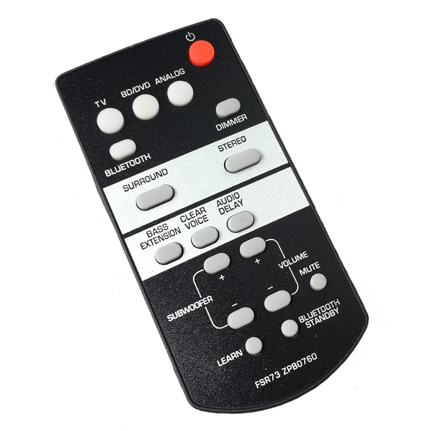 Replacement Remote Control FSR73 ZP80760 Compatible for Yamaha Sound Bar Home Theater Speaker System ATS-1050 SRT-700 YAS-105 Soundbar