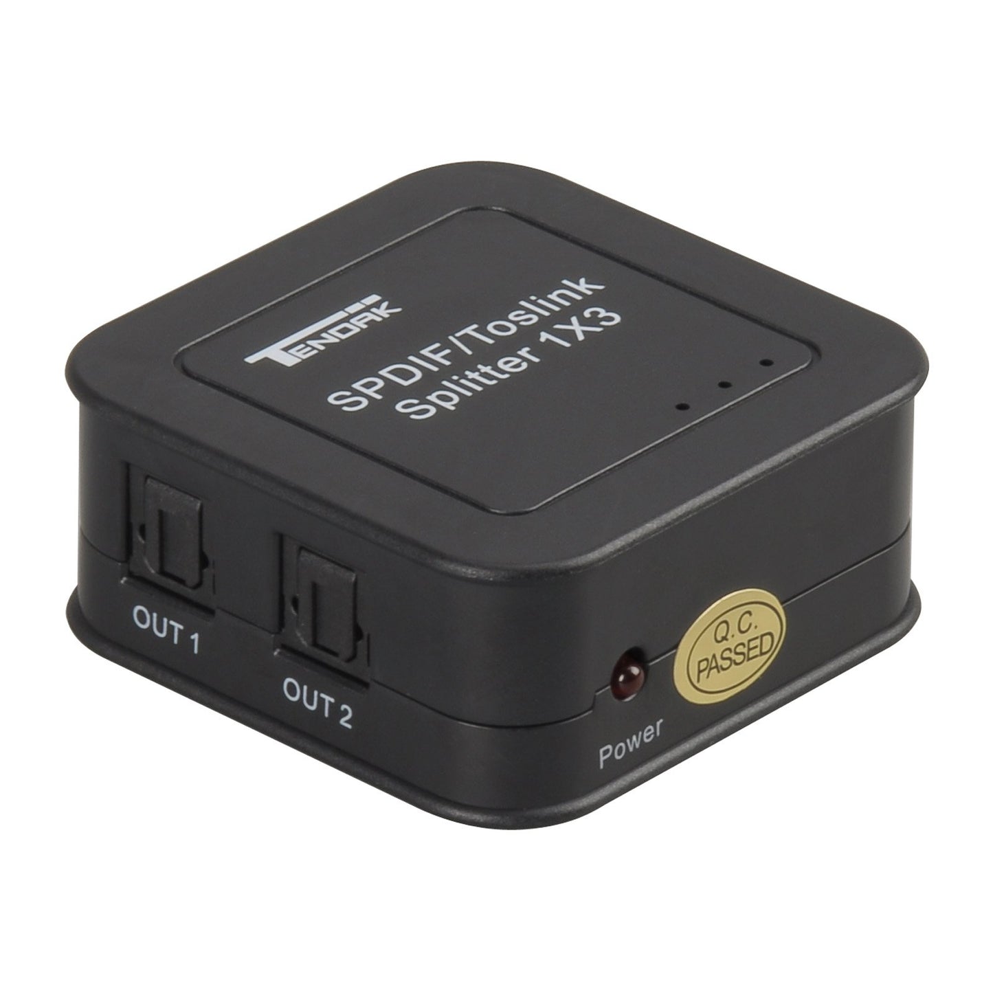 Tendak Digital Optical Audio Splitter SPDIF/Toslink 1 in to 3 Out Powered Amplifier Supports 5.1CH/ LPCM2.0/ DTS/Dolby-AC3