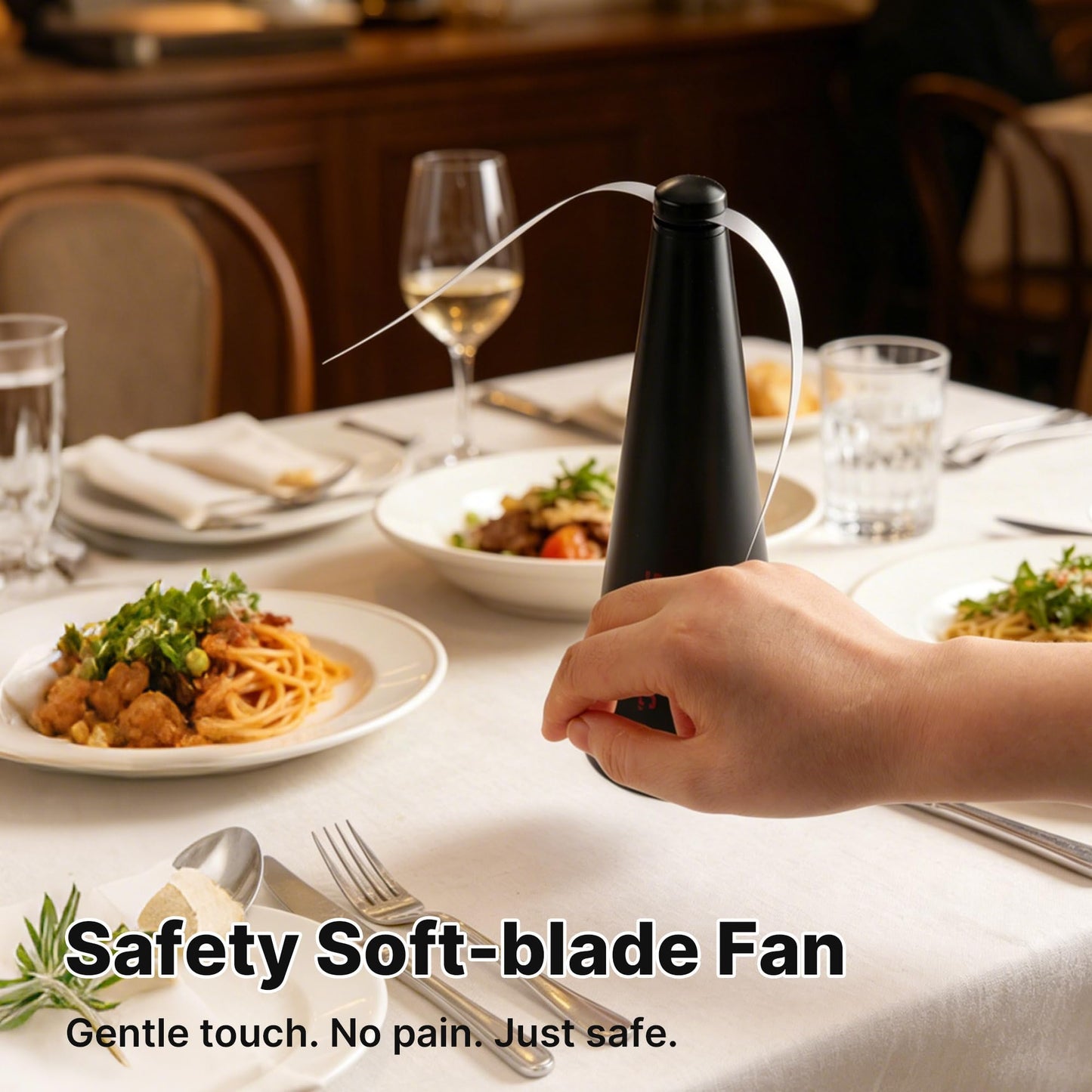 Shop-Vac Fly Fans for Tables Rechargeable 4 Pack, Portable Outdoor Food Fan