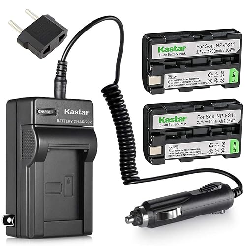 Kastar 2X Battery + Charger for Sony NP-FS11 NP-F10 NP-FS10 NP-FS12 FS31 DCD-CR1 CCD-CR5 DCR-PC1 DCR-PC2 DCR-PC3 DCR-PC4 DCR-PC5 DCR-TRV1VE Cybershot