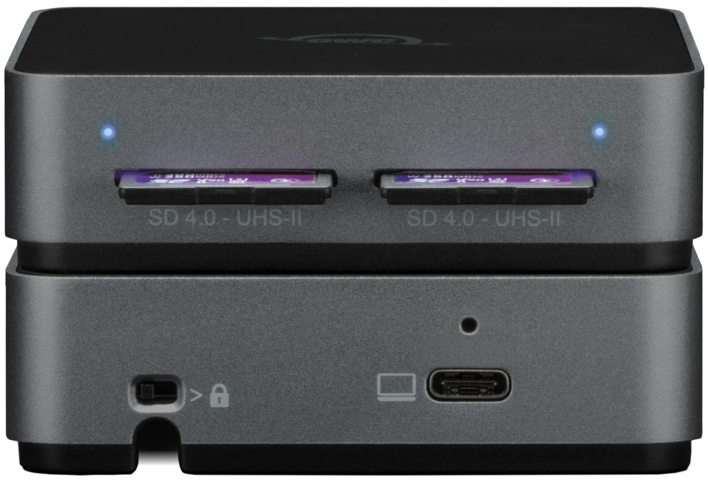 OWC Atlas Dual SD-Slot SDXC UHS-II Card Reader - Bus Powered by USB-C - Compatible with Mac/Windows/iPad/Chrome OS