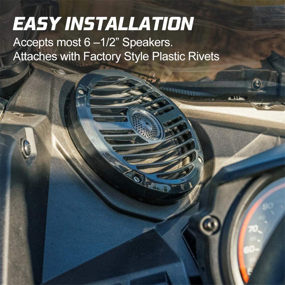 Kiwi Master Front Dash Speaker Mount Panel for 2017-2026 Can Am Maverick X3/ Max Accessories 6.5 inch Speaker Pods Enclosure