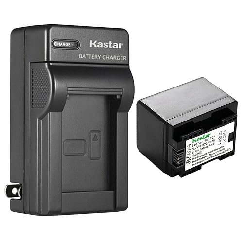 Kastar 1-Pack BP-727 BP727 Battery and AC Wall Charger Compatible with Canon VIXIA HF R500 HFR500, VIXIA HF R600 HFR600, VIXIA HF R700 HFR700, VIXIA