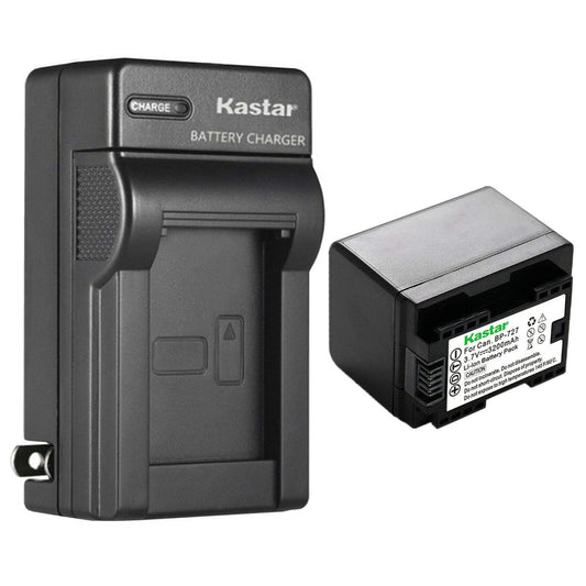 Kastar 1-Pack BP-727 BP727 Battery and AC Wall Charger Compatible with Canon VIXIA HF R500 HFR500, VIXIA HF R600 HFR600, VIXIA HF R700 HFR700, VIXIA