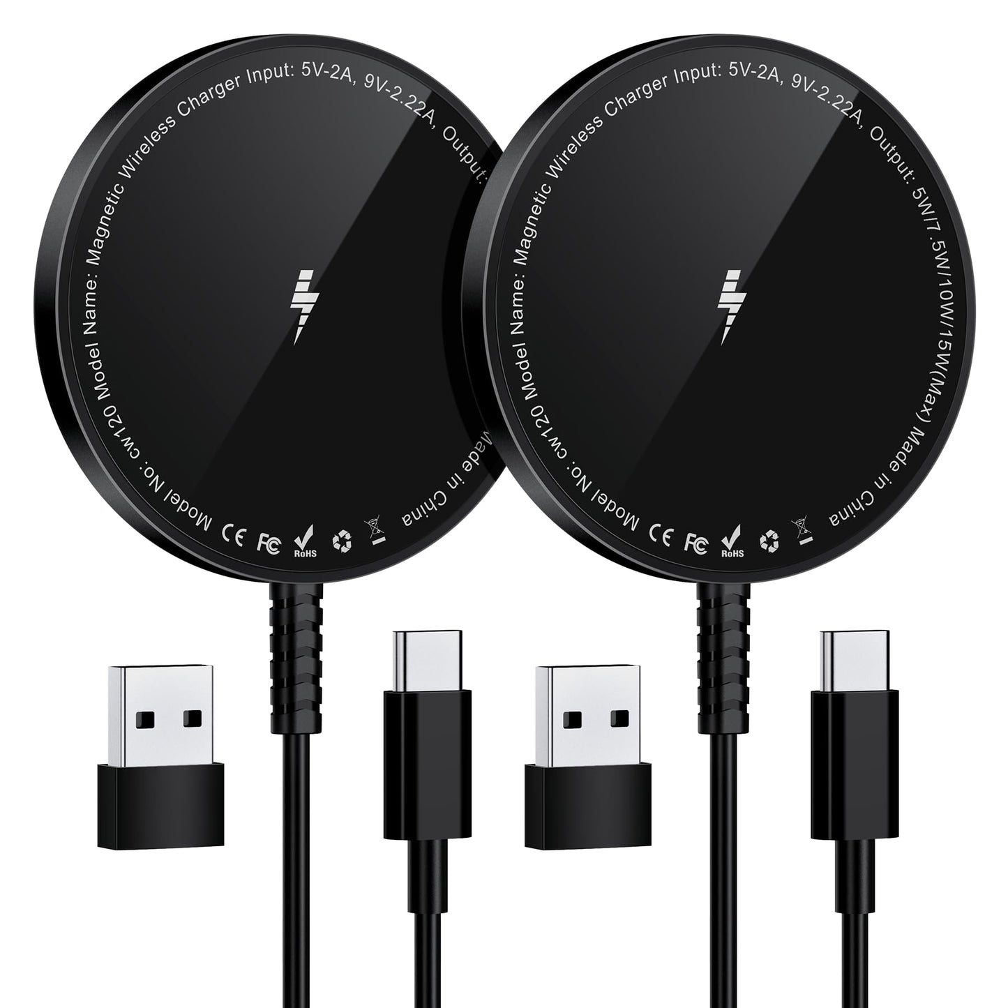 Magnetic Wireless Charger for iPhone: Compatible with Magsafe Charger iPhone 17 16 15 14 13 12 Series & Airpods 4 3 2 Pro-Fast 15W Max Charging Pad