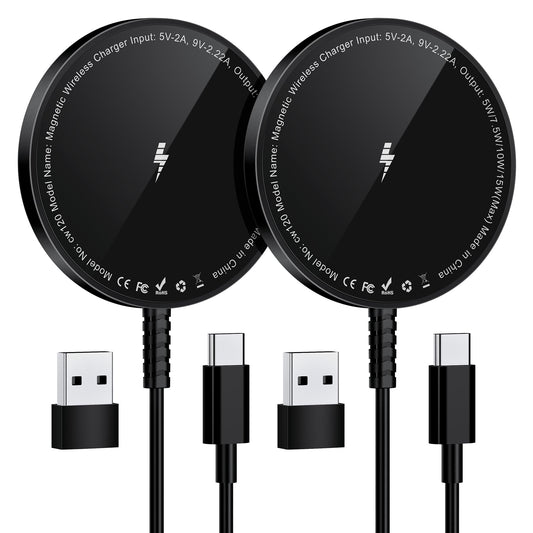 Magnetic Wireless Charger for iPhone: Compatible with Magsafe Charger iPhone 17 16 15 14 13 12 Series & Airpods 4 3 2 Pro-Fast 15W Max Charging Pad