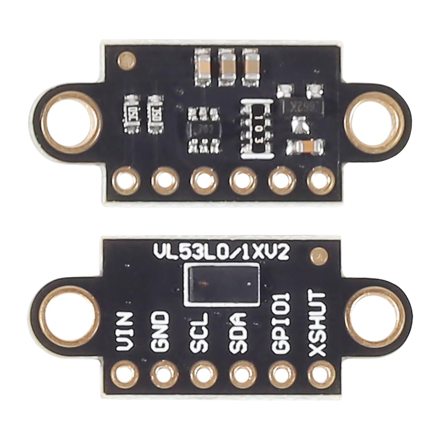2pcs VL53L0X Time-of-Flight Ranging Sensor Flight Distance Measurement Module VL53L0X ToF Sensor for Arduino(Black)