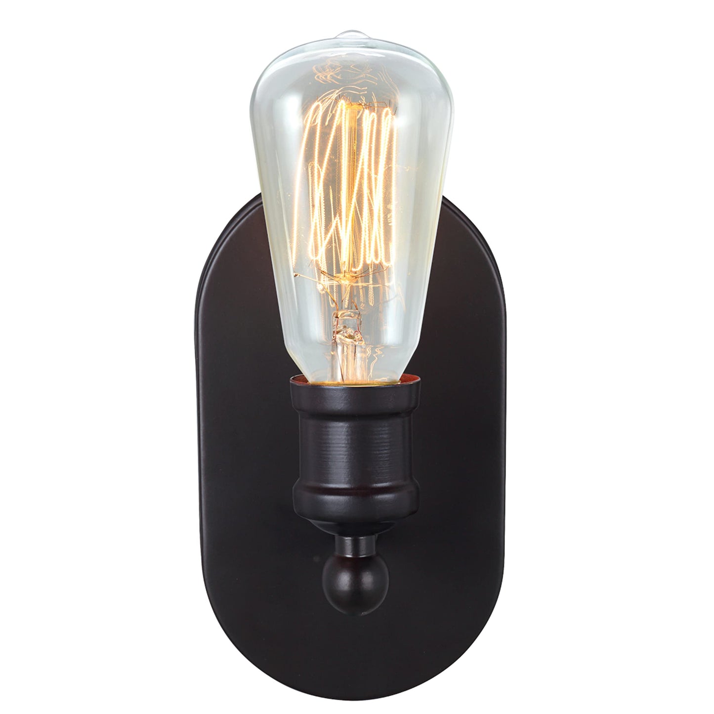 Aspen Creative 62165, One Metal Bathroom Wall Light Fixture, 4-5/8" Wide, Transitional Design in Oil Rubbed Bronze Vanity,