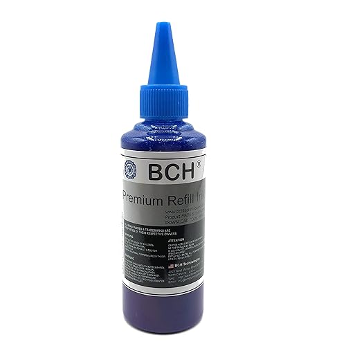 BCH Premium DTF Printer Ink - 100 ml Cyan for Inkjet Direct to Film Heat Transfer Printing…