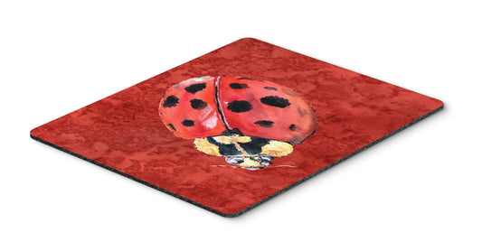 Caroline's Treasures 8870MP Lady Bug on Deep Red Mouse Pad, Hot Pad or Trivet for Home Office Gaming Working Computers Laptop Mouse Mat,Washable Large
