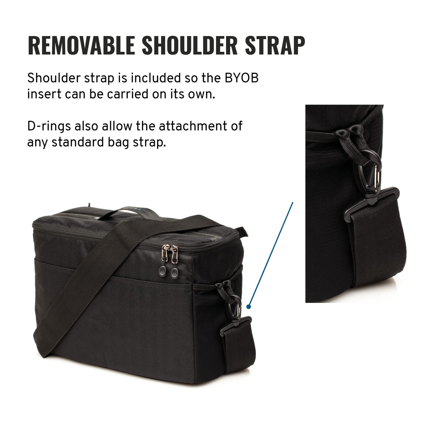 Tenba BYOB 13 Camera Insert - Turns any bag into a camera bag for DSLR and Mirrorless cameras and lenses - Black (636-632)