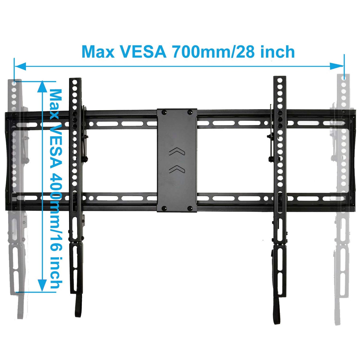VideoSecu Tilt Flat Screen TV Wall Mount Bracket for 37" 40" 42" 46" 47" 50" 52" 55" 58" 60" 62" 63" 65" 70" LCD LED Max VESA 700x400mm with 7 ft HDMI