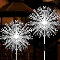 JJGoo Solar Firework Lights, 2 Pack 120 LEDs 2 Lighting Modes Solar Garden Lights Outdoor Waterproof for Yard Patio Walkway Pathway Party Wedding
