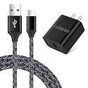 Quick Charge 3.0 Fast Charging USB Wall Charger Plug with 6ft Type C Cable for Samsung Galaxy S26 S25 S24 S23 S22 S21 S20 FE A57 A37 A17 A56 A36 A26