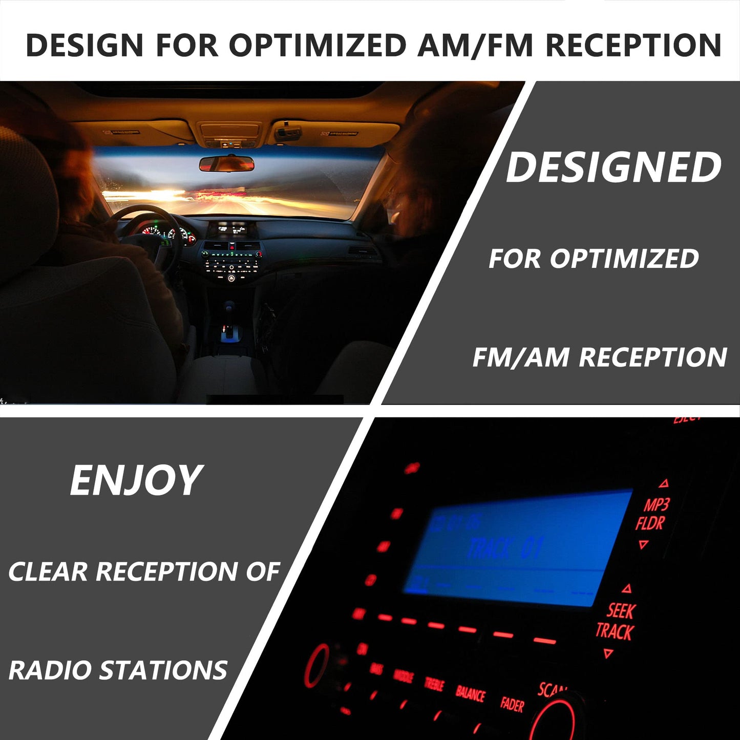 Anina Antenna Mast Replacement 3.8 Inch for 2010-2014 Ford Mustang, 2013-2023 Ford Transit, 2013-2019 Lincoln MKZ AM/FM Radio Stubby Aerial Short