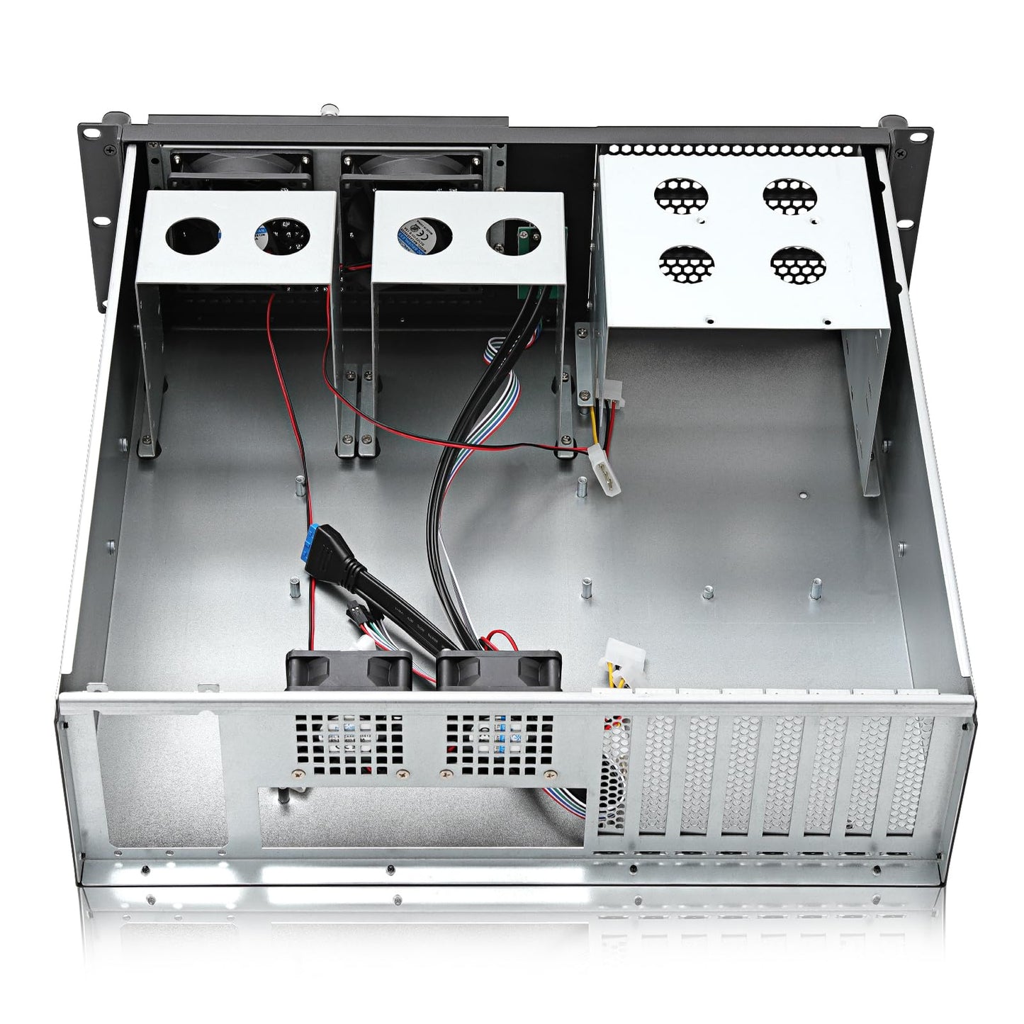 RackChoice 3U Server Chassis Rackmount Case with 3x5.25+4x3.5 Support ATX/MATX/MiniITX M/B and SFX Power Supply, dust Filter Bracket infront Easy