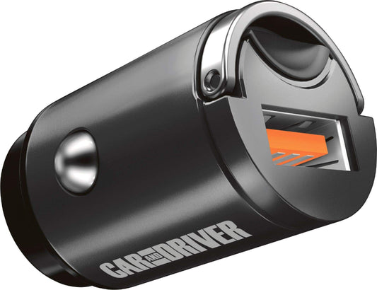 Car and Driver USB Car Charger 30W Fast Charging Car Charger Adapter USB-A QC3.0, Cigarette Lighter Adapter USB Charger 12V, Compatible with iPhone