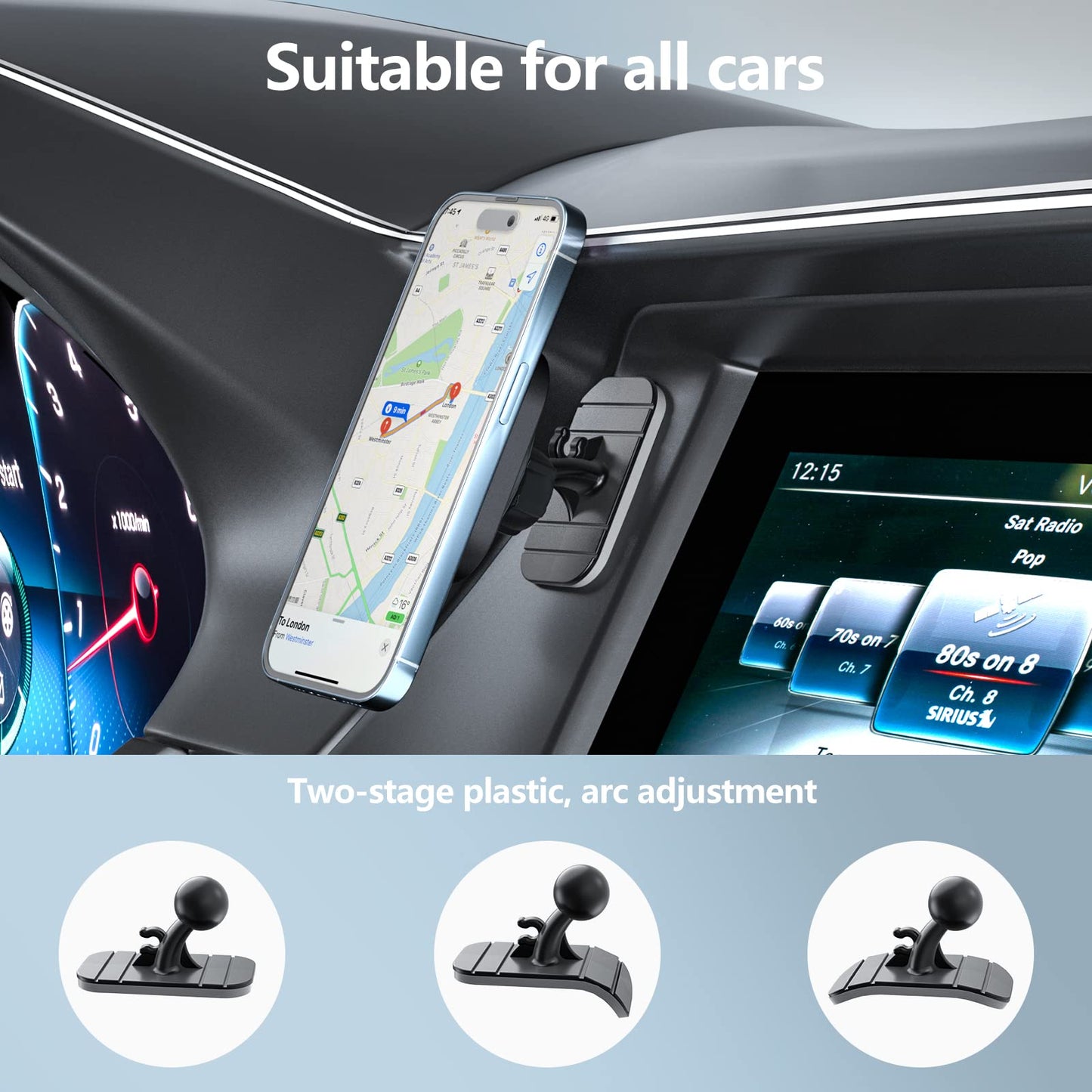 OHLPRO for Magsafe Car Charger Mount, Magnetic Wireless Car Mount for iPhone 17 Pro Max, 16/15 Series, 15W Fast Charging Phone Holder Vent