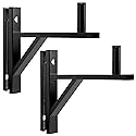 LyxPro Wall Mount Speaker Bracket for Professional Audio PA Speaker Holder Set of 2 Pair Heavy Duty Metal Supports 90 Lbs. Weight Capacity