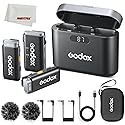GODOX 2.4GHz Wireless Microphone System WEC kit2,One-Click oisecancellation,Exceptional Sound Quality,Digital Battery Display,Max 200m Los Range