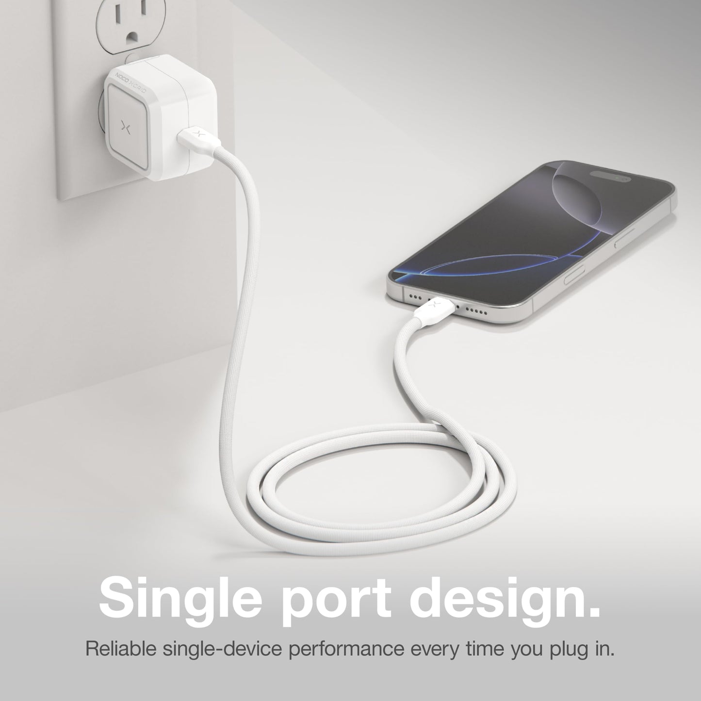 NOCO XGrid X30: 30W USB-C Charger - Single Port GaN Power Adapter with PD 3.0, QC 4.0+, and PPS - Fast Charging with Smart Power Distribution