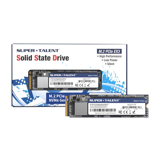 Super Talent M.2 PCIe NVMe EX 256GB FPI256MWR7 PCIe Gen 3X4