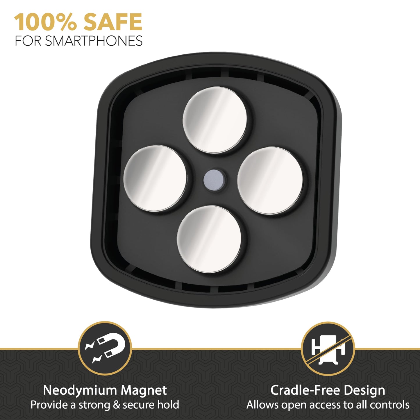 Scosche MM2WDSR-SP MagicMount Pro Magnetic Car Phone Holder - Strong Magnet Mount for iPhone and Android - Secure Magnetic Cell Phone Mount for Car