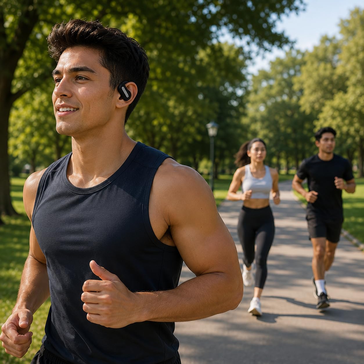 TELKRO SP36 Sports Wireless Earbuds with earhooks, Bluetooth 5.4, Hi-Fi Stereo Sound, LED Display, Long-Lasting Battery Life, Waterproof Sport