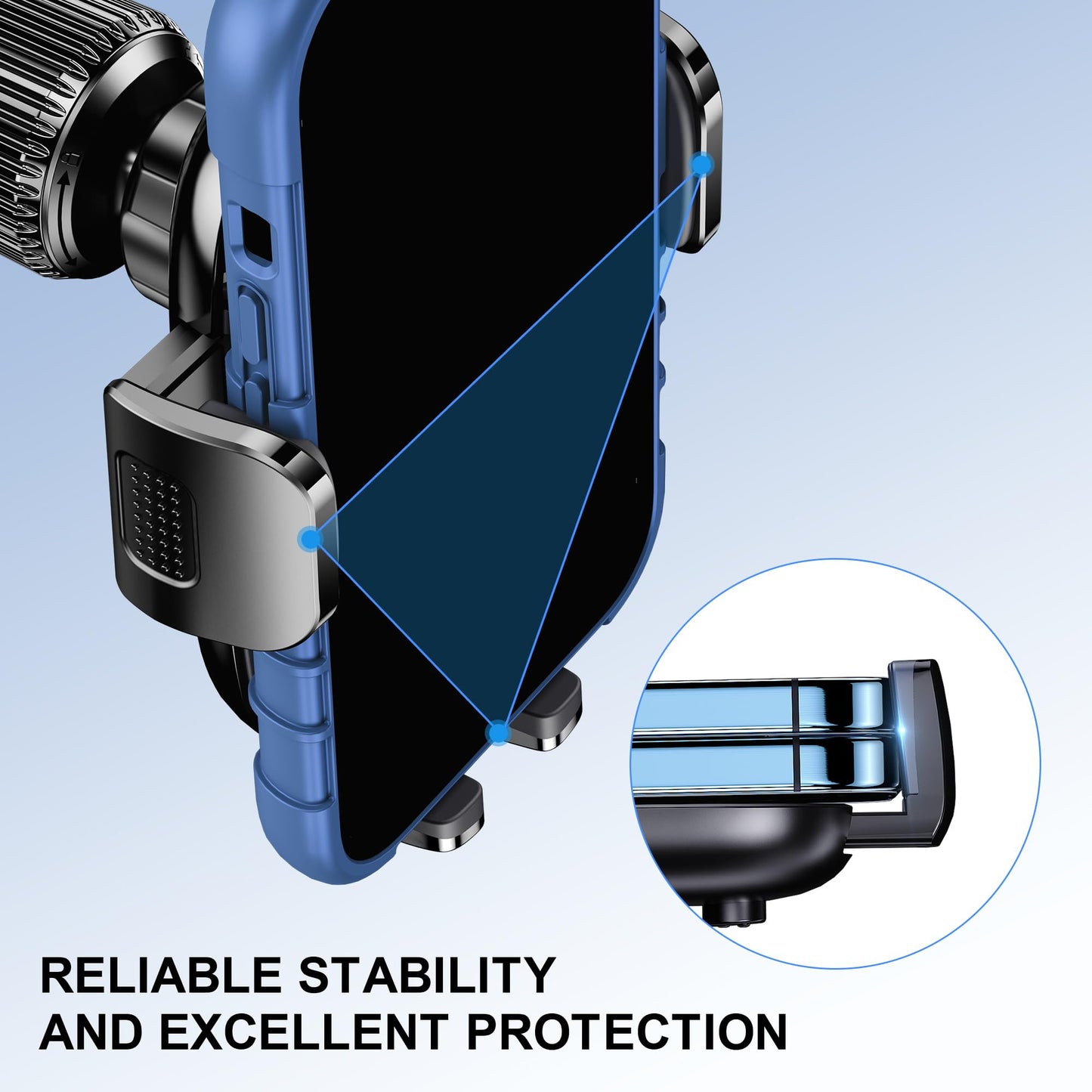 GUWEZ Phone Holder Car Mount for iPhone [Powerful Suction] Phone Mount for Car Dashboard Windshield Air Vent Universal Accessories [Thick Cases