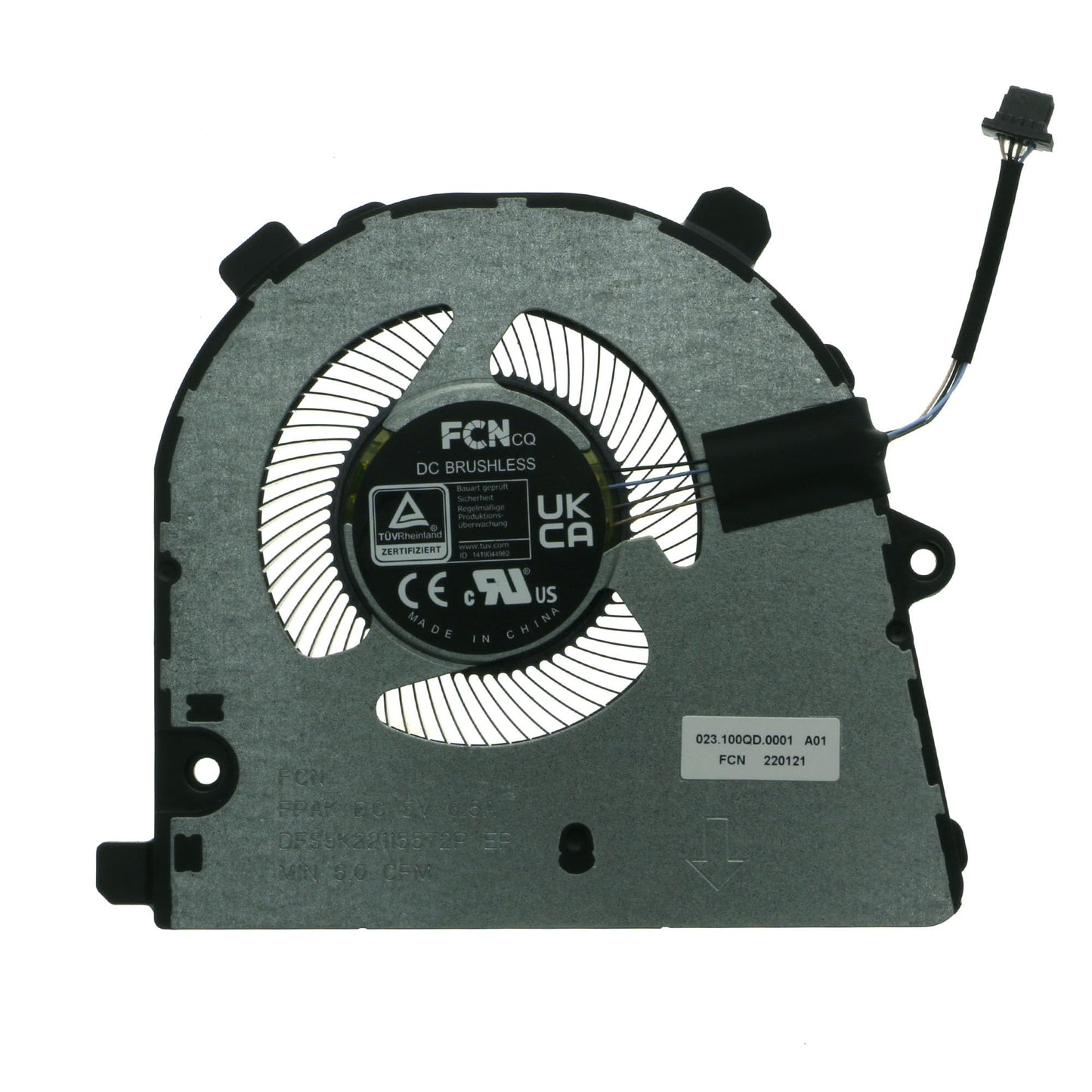 Replacement CPU Cooling Fan for GEEKOM Mini IT11 03K0V6 DFS5K22115572P FPAK 023.100QD.0001 5V 0.5A
