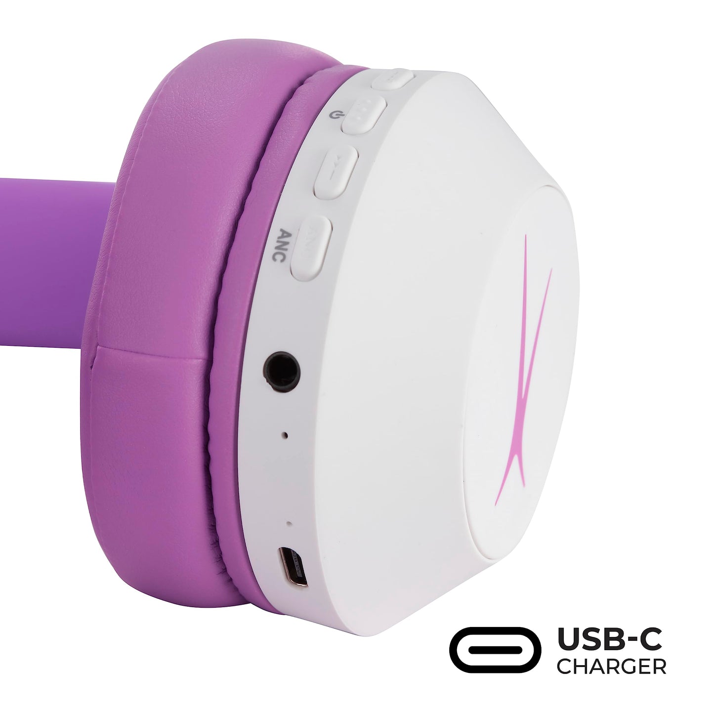 Altec Lansing Kid Safe Noise Cancelling Wireless Headphones 15H Battery, 85dB Volume Limit, Foldable Design Powerful Sound, Active Noise Cancellation