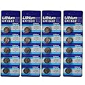Generic Cr1632 Br1632 1632 3V Lithium Batteries 20 Pcs 4 Cards