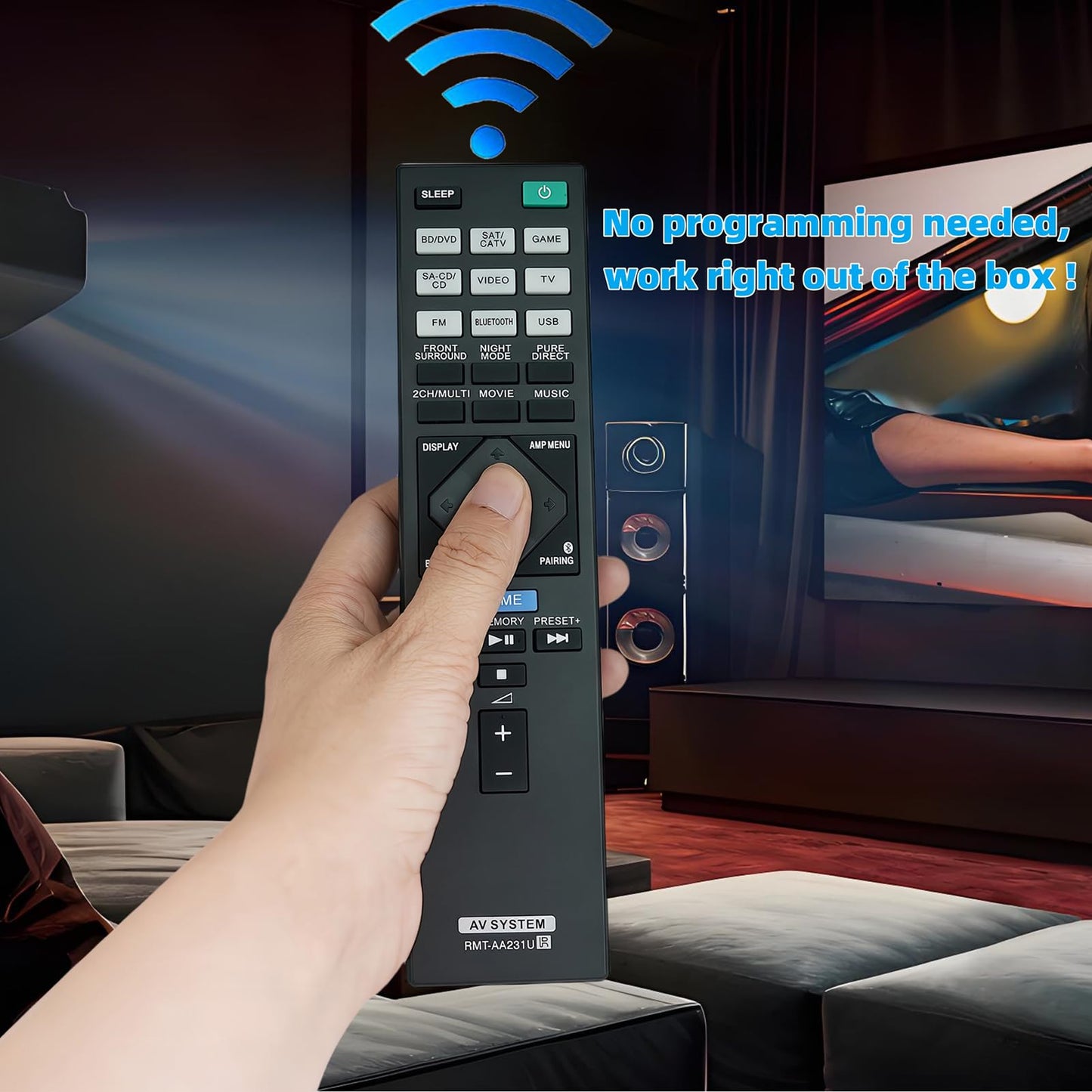 Kassionel General Replaced Remote Control Fit for STR-DN1070 RMT-AA230U RMT-AA320U STR-DN1080 RMT-AA231U for Sony AV Receiver