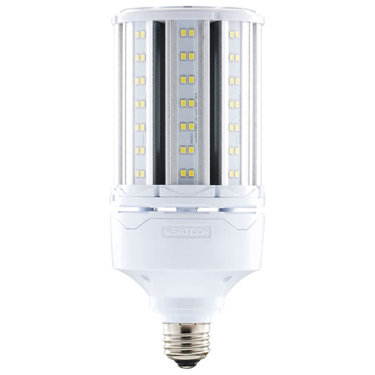Satco S49738 Corncob LED HID Light Bulb, Medium Base, 45W, 35000 Hour Rating, 6165L, Cool White