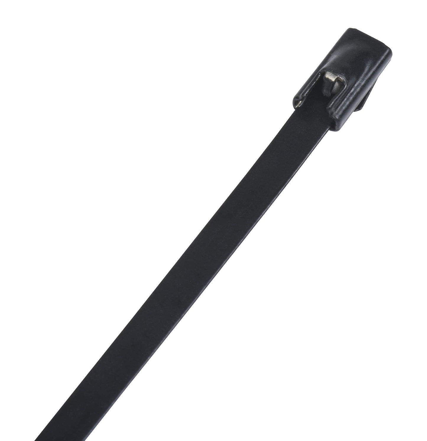 Supreme Cable Ties 6 Supreme Black Polyester Coated 316 Stainless Steel Cable Zip Ties, 150 lb, (100 Piece)