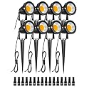 ZUCKEO Low Voltage Landscape Lights LED Landscape Lighting, 5W 12V Garden Pathway Lights Waterproof Warm White Walls Trees Flags Outdoor Landscape