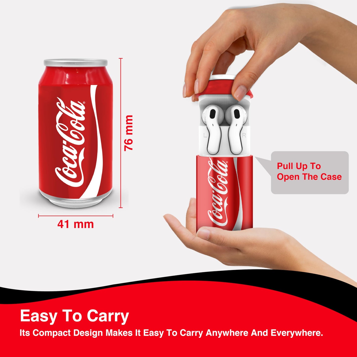 Coca-Cola Can Shaped Wireless Earbuds - Bluetooth 5.0 Headphones with Built-in Mic, Voice Assistant Compatibility, 9H Playtime, HD Stereo Sound…