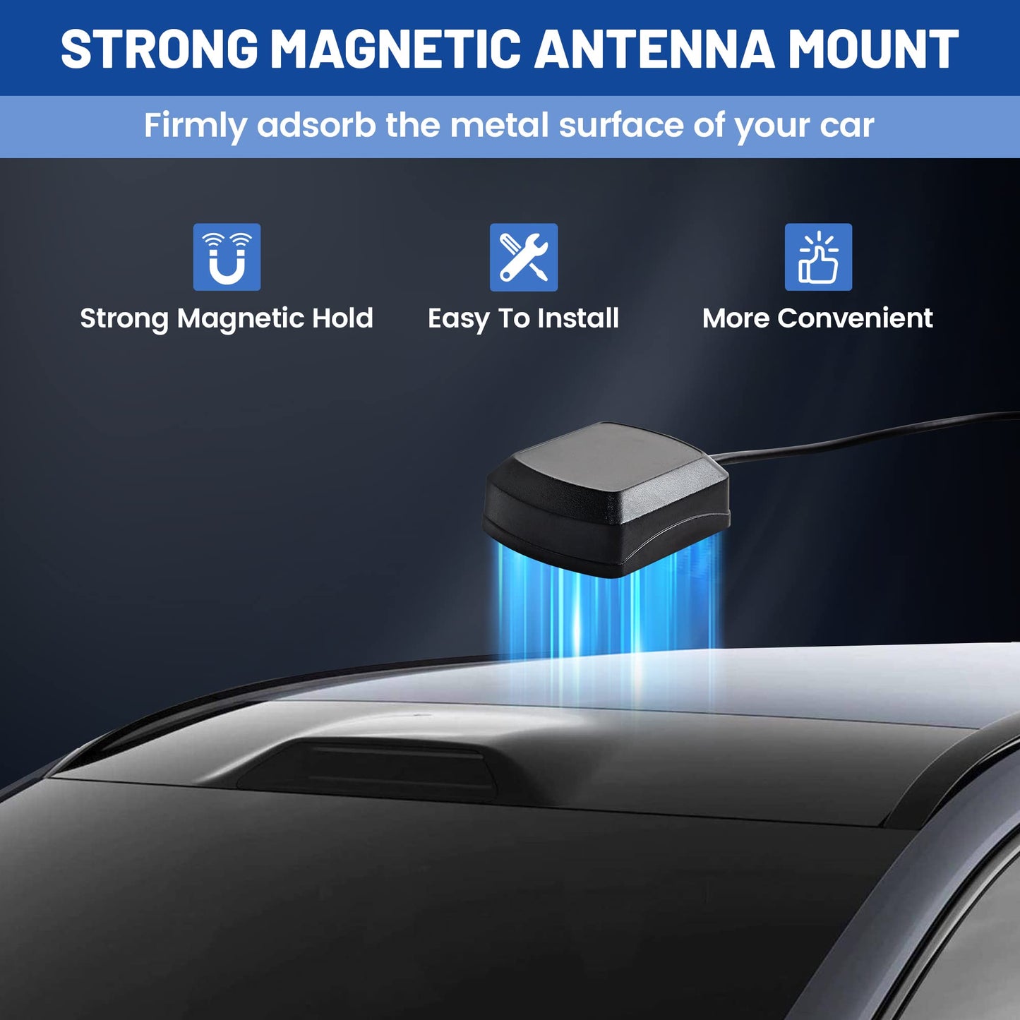 Anina 23FT Sirius XM Radio Antenna with Magnetic Compatible with All Sirius and XM Satellite Radio Receiver, GPS Antenna
