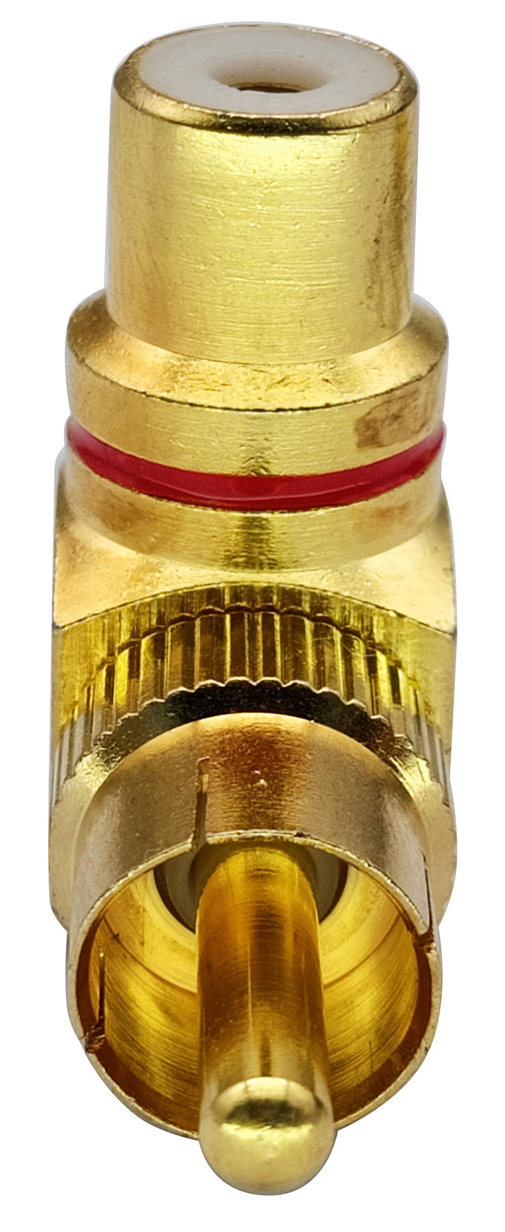 AAOTOKK 90 Degree RCA Adapter,Gold-Plated Right Angle RCA Male to RCA Female Jack Audio AV TV Adapters Metal Connector (2 Pack)