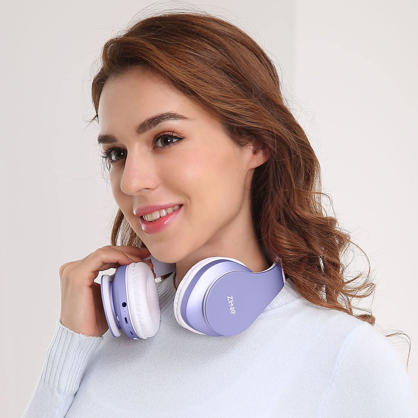 ZIHNIC Bluetooth Headphones Over-Ear, Foldable Wireless and Wired Stereo Headset Micro SD/TF, FM for Cell Phone,PC,Soft Earmuffs &Light Weight…