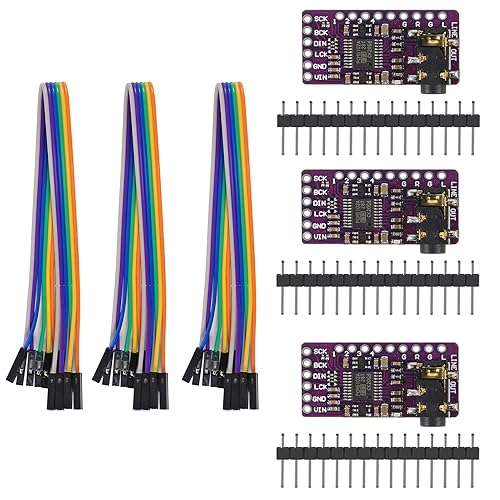 3Pcs PCM5102 Interface I2S Stereo PCM5102A Digital Audio DAC Decoder Module GY-PCM5102 Voice Module Player Board Digital-to-Analog Converter IIS I2S