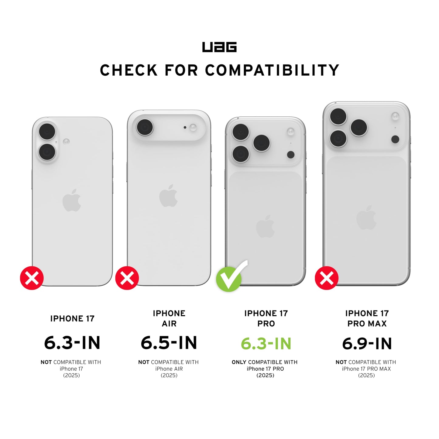 URBAN ARMOR GEAR UAG Designed for iPhone 17 Pro Case Pathfinder Clear + Wrist Lanyard Bundle - Compatible with MagSafe Military Grade Protective