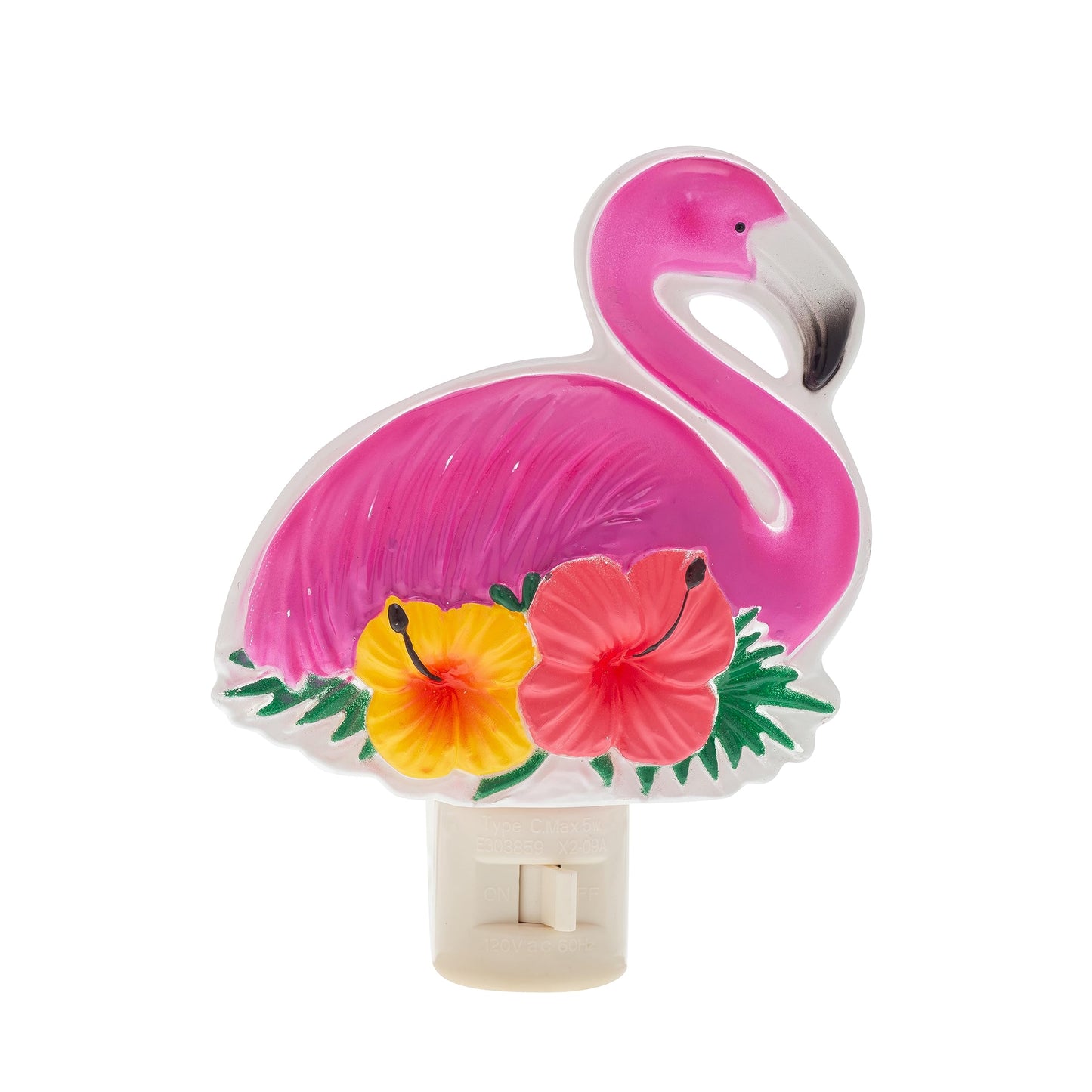 Creative Hobbies Tropical Flamingo Night Light - Includes 5W C7 and Rotational Socket with On/Off Switch