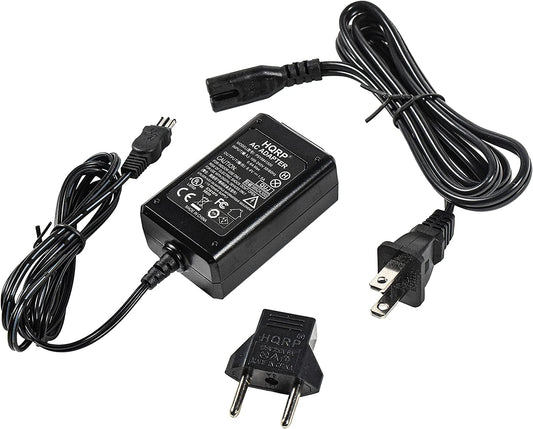 HQRP Replacement AC Adapter/Charger Compatible with Sony Mavica MVC-FD1000, MVC-FD200 Digital Camera with USA Cord & Euro Plug Adapter