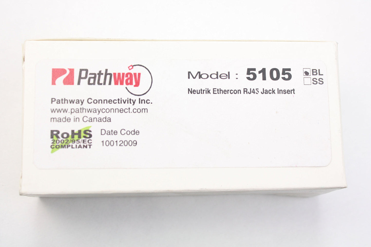 Pathway 5105 Ethercon Rj45 Insert Modular Recptacle