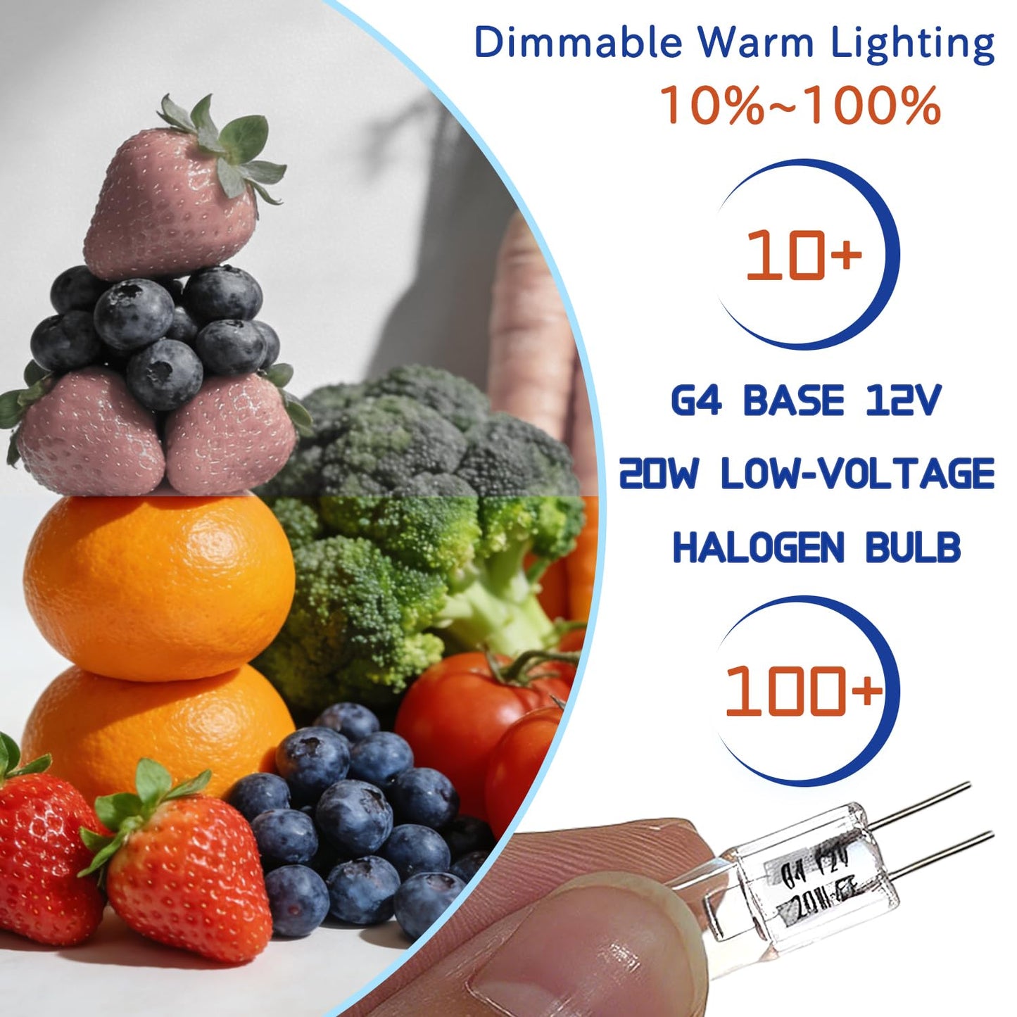 FarShiller G4 Bulb,12V 20W (5 Pack) Halogen Light Bulbs 2 Pin, Replacement for Under Cabinet Puck Light,Chandeliers, Accent Lights, Track Lighting?G4