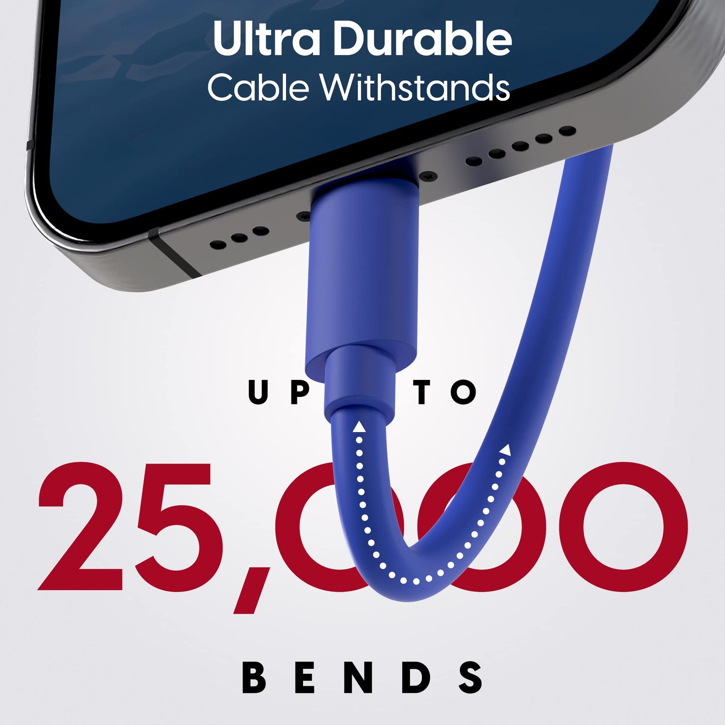 TALK WORKS Fast-Charge Lightning Cable - MFi-Certified for Apple iPhone 13, 12, 11 Pro/Max/Mini, XR, XS/Max, X, 8, 7, 6, 5, SE, iPad, AirPods, Watch…