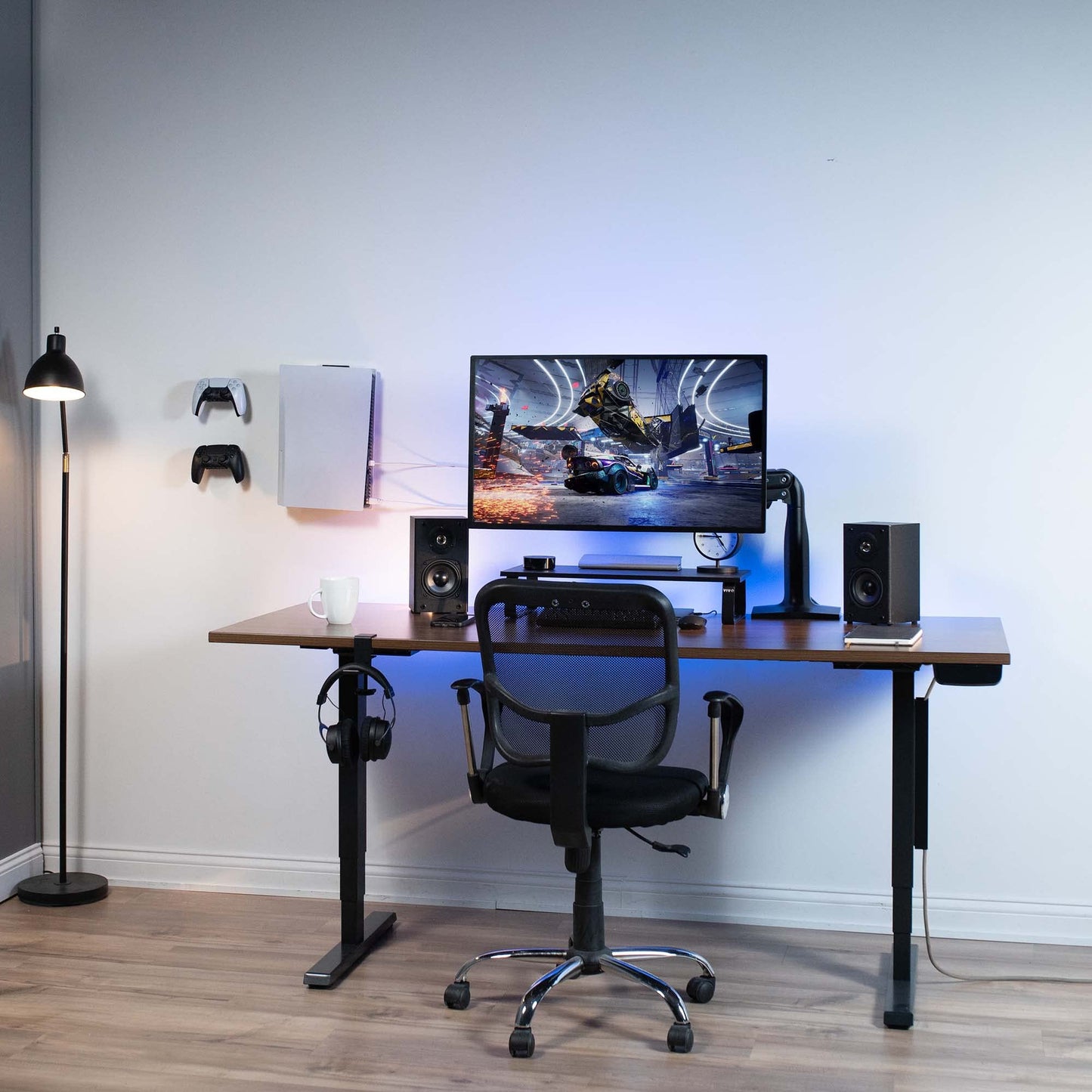 VIVO 2-in-1 Wall and Under Desk Mount Bracket Designed for PS5 and PS5 Slim Gaming Console, PlayStation 5 Standard and Digital Edition, Vertical Wall