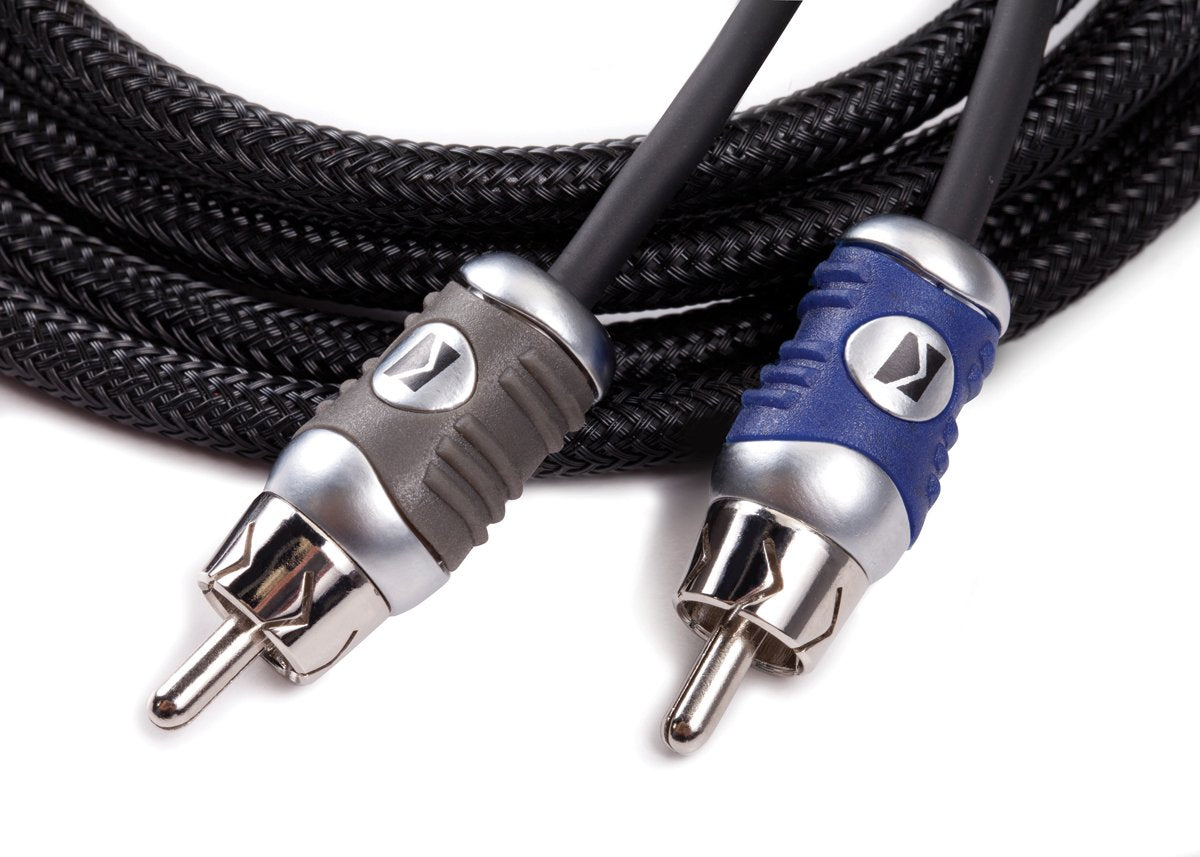 KICKER 46QI23 Q-Series 2-Channel RCA Interconnects, 3.0 Meter